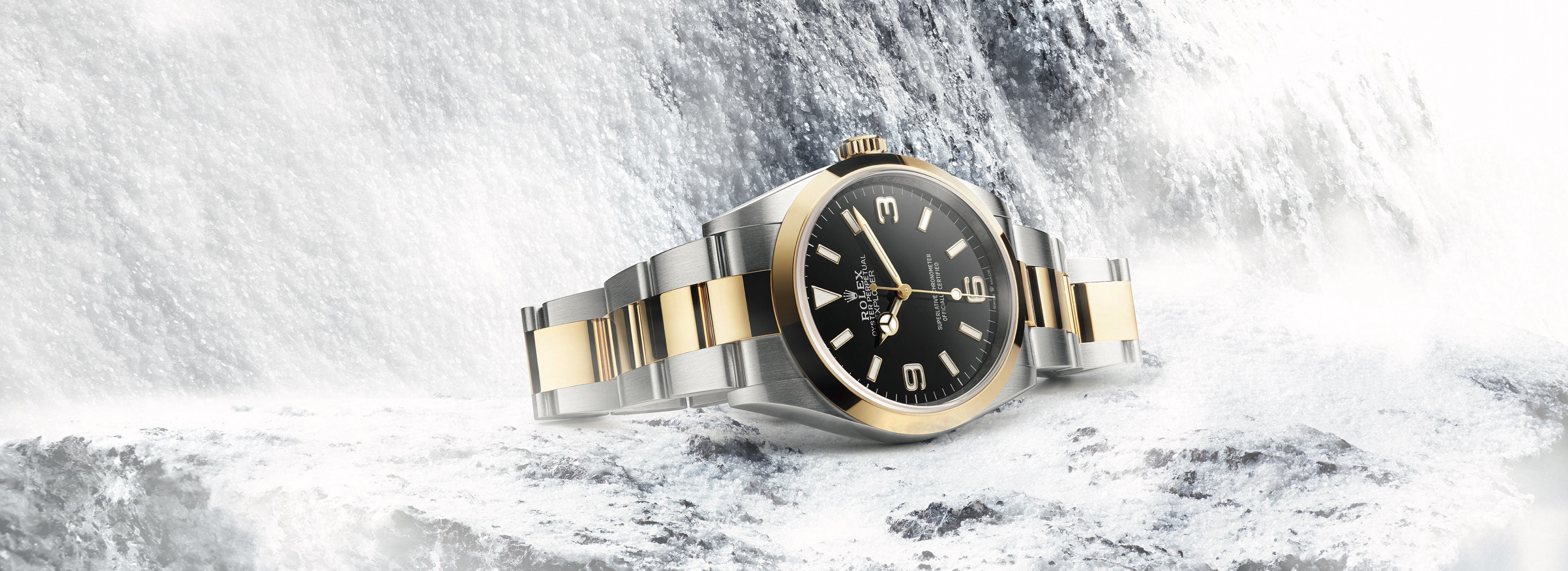 Rolex Explorer Oyster, Oystersteel and yellow gold