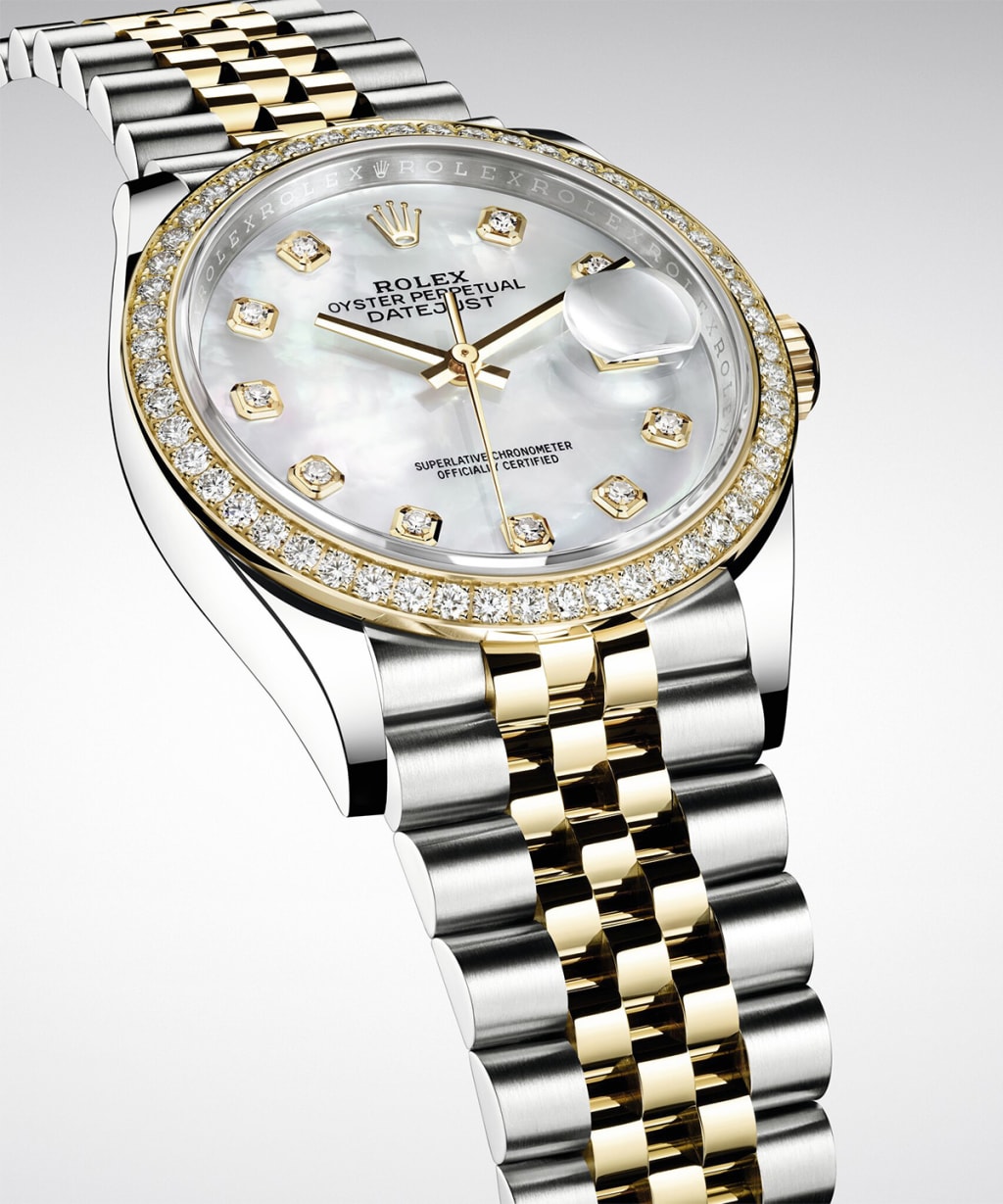 Datejust 36 Oyster, Oystersteel, yellow gold and diamonds