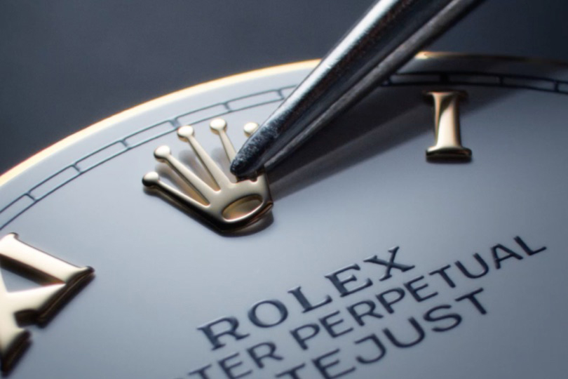 Rolex crown on Oyster Perpetual Datejust