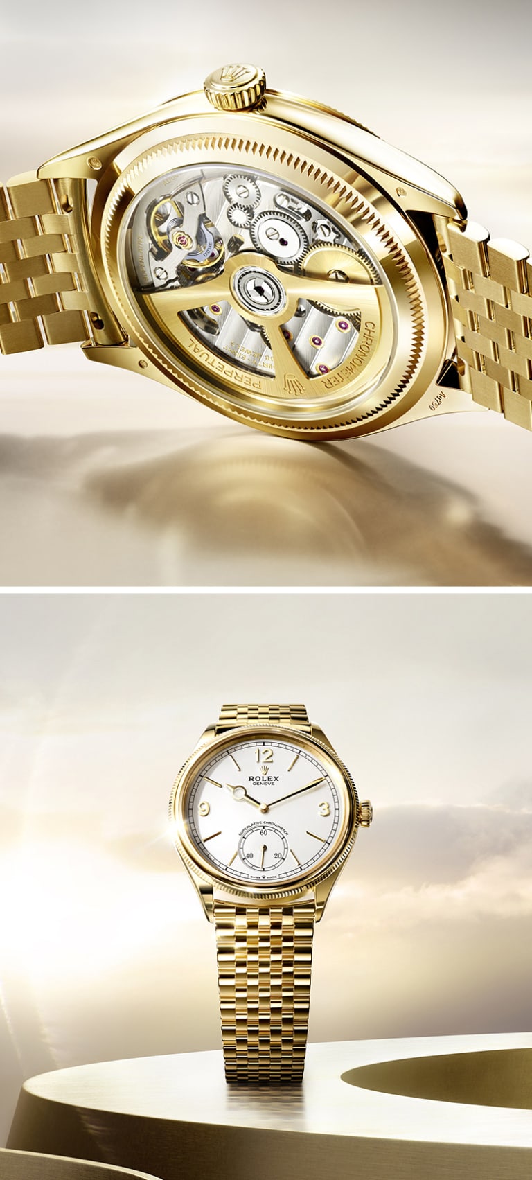 Rolex 1908, yellow gold, polished finish