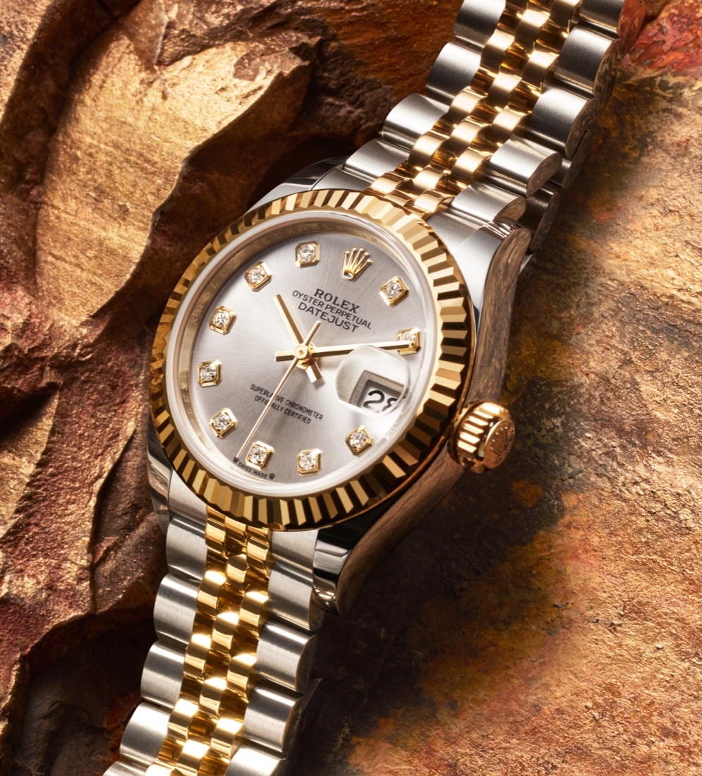 Rolex Lady-Datejust Oyster, Oystersteel and yellow gold